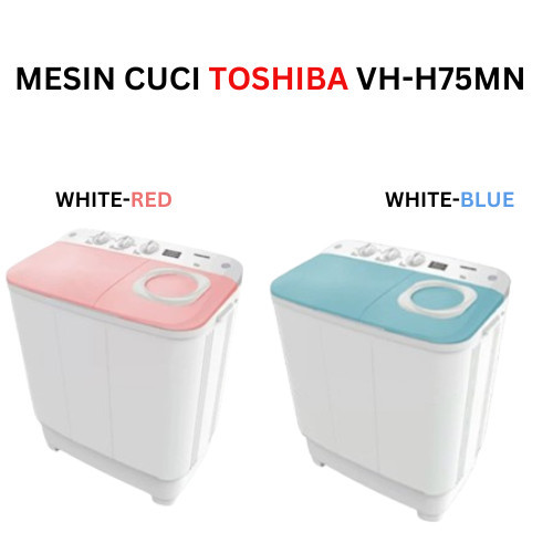 MESIN CUCI TOSHIBA VHH75MN MESIN CUCI TOSHIBA 2 TABUNG 7,5KG