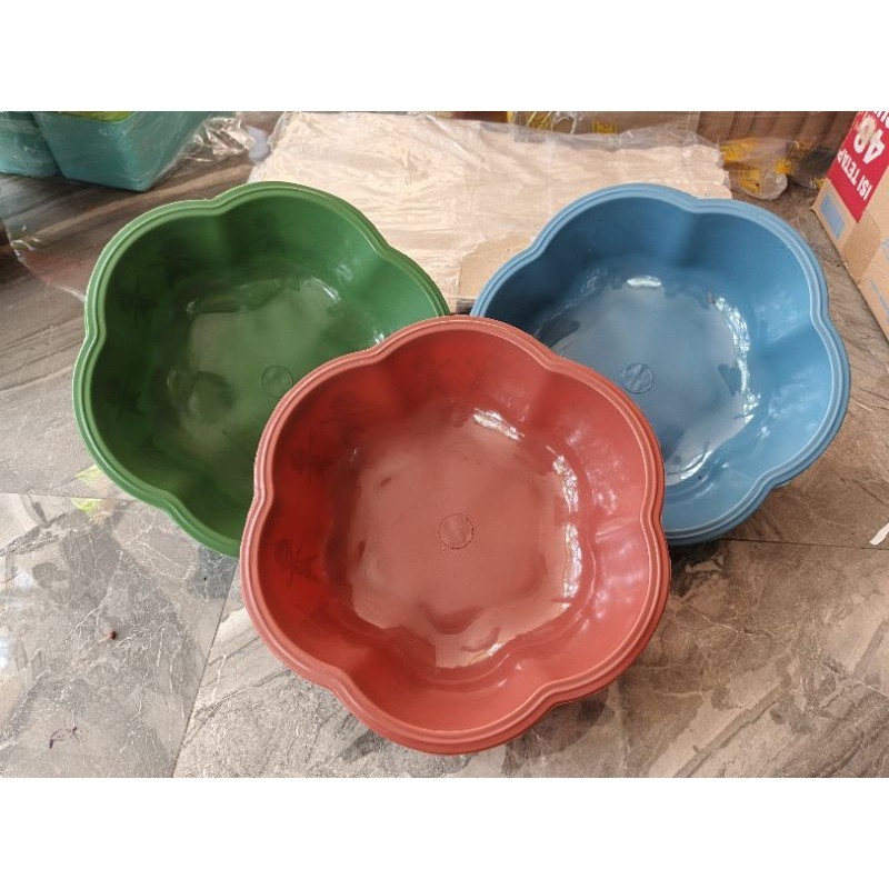 12 PCS Baskom Mawar 12 / Besek Hajatan / Baskom Plastik / Ceting Nasi Mawar / Bak Berkat
