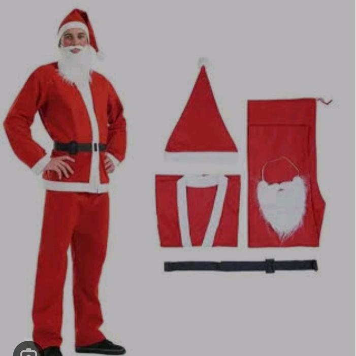 Wig Santa Claus / Jenggot wig santa Claus / Rambut Santa Claus - Wig+ Jenggot Santa Terlaris