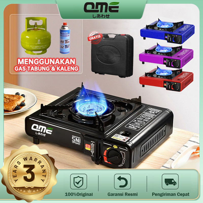 Kompor Gas Portable 2 In 1 Kompor Portable  Tungku Gas Paket Grill Portable