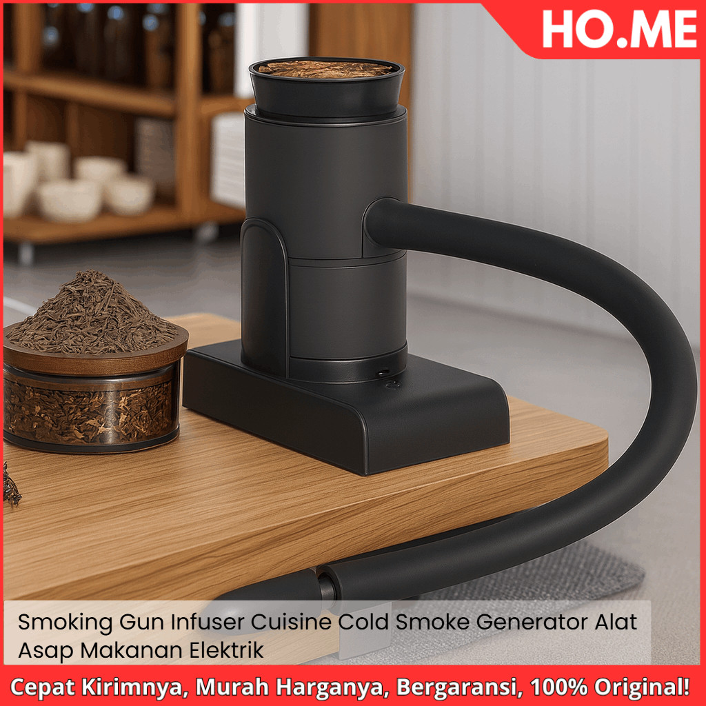 [HO.ME] Smoking Gun Infuser - Cuisine Cold Smoke Generator - Alat Asap Makanan Elektrik