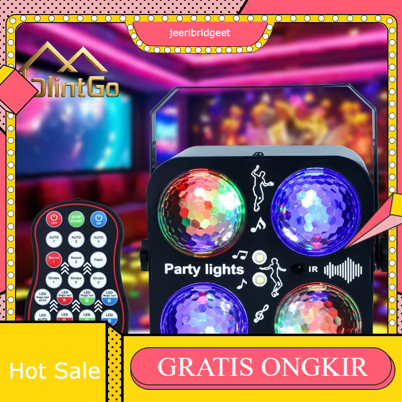 Lampu Party Lampu KTV/Bar Lampu Disko LED 3 in 1 Lampu Proyeksi Remote untuk Party/KTV/Bar