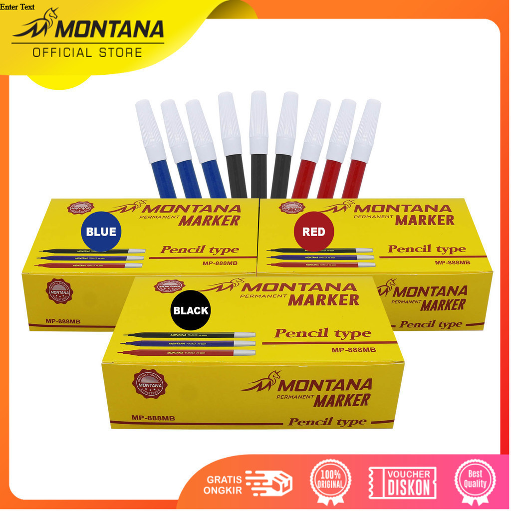 Montana Spidol Marker Permanent Kecil/ Spidol Permanent/ MP-888 RETAIL