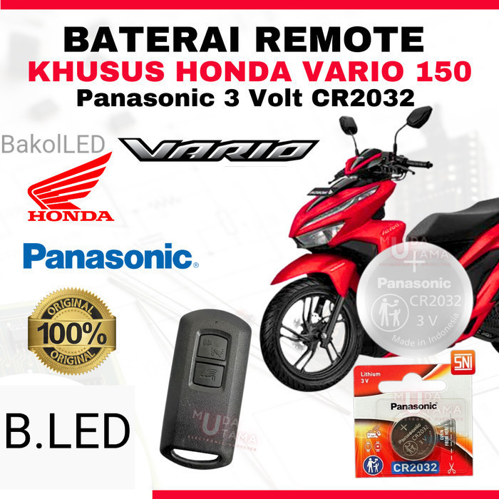 Baterai Remote HONDA VARIO 150 160 - ORIGINAL PANASONIC CR2032 | Battery Remote HONDA VARIO 150 160 