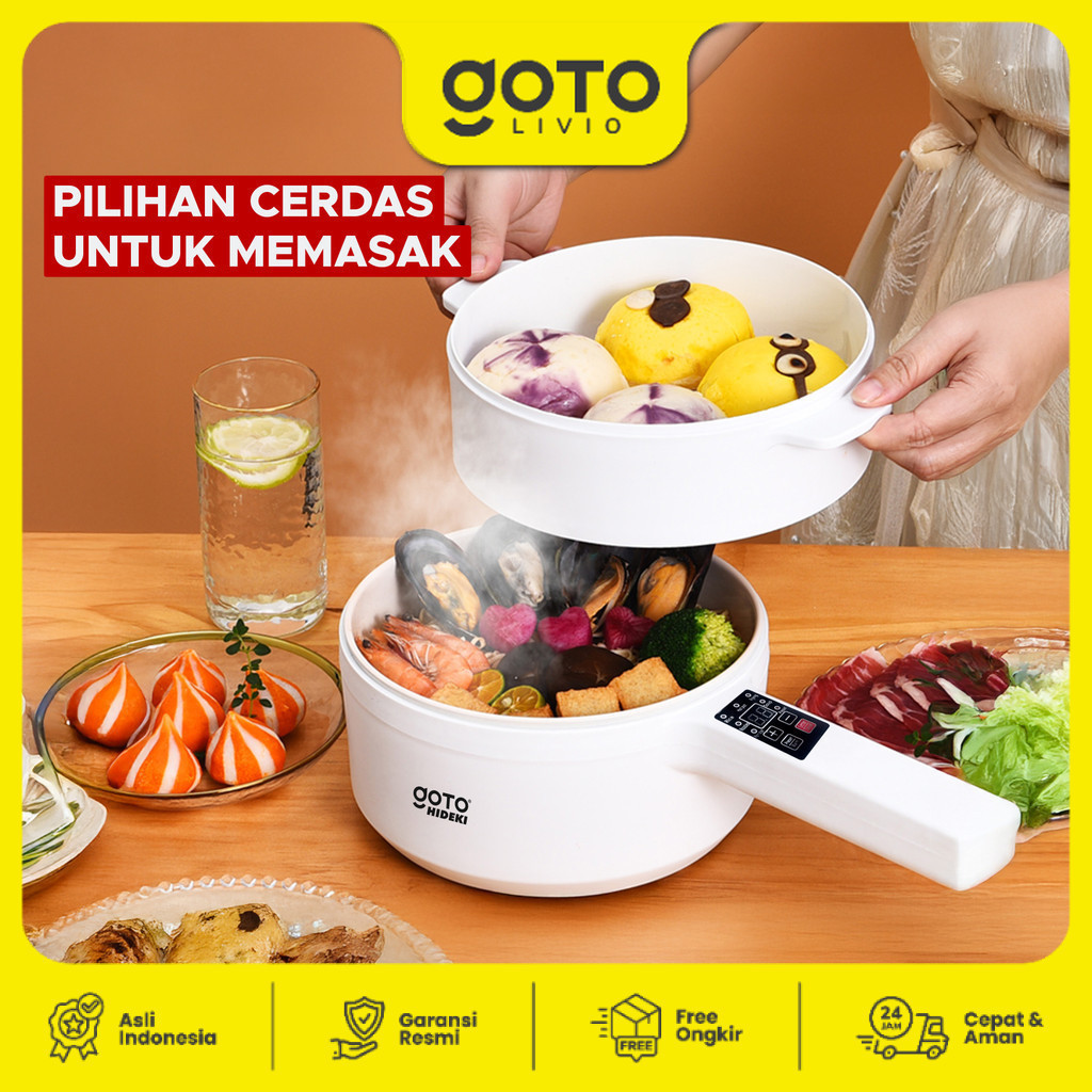 Goto Hideki Panci Listrik 1.8L Penggorengan Fry Pan Elektrik Serbaguna