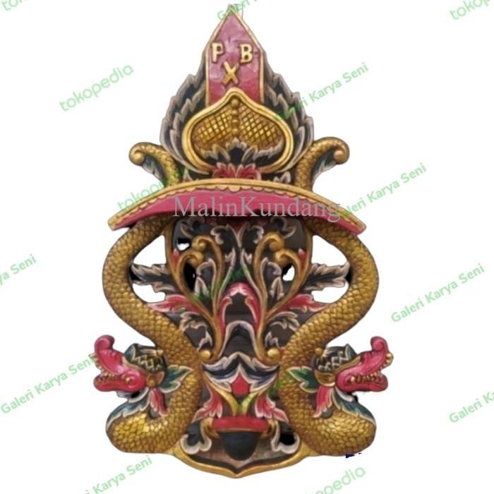 Blawong Keris Isi 3 Ukiran Naga Keraton Kombinasi Logo PB X g antik KM2