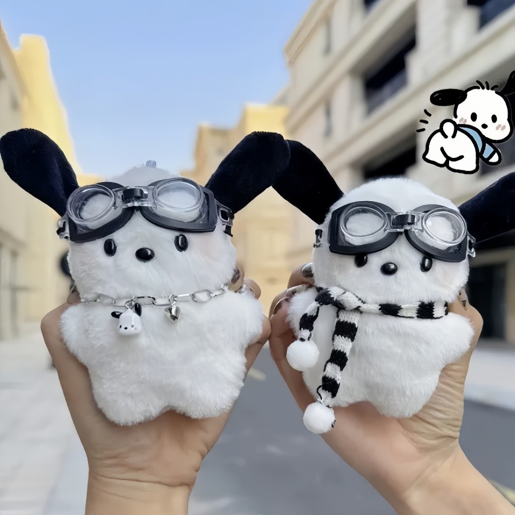 [COD]Gantungan Kunci Boneka Puppy Syal Samoyed Lembut