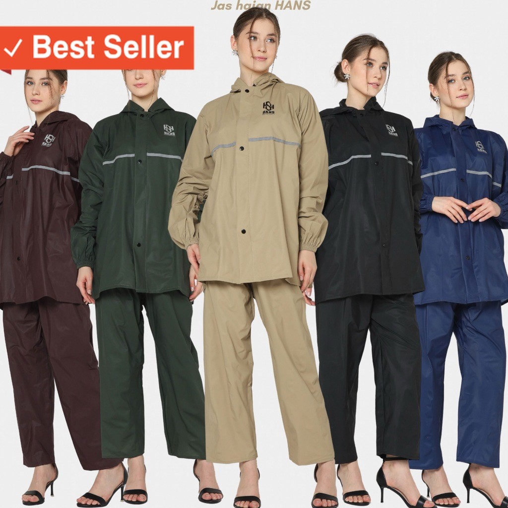 Jas hujan Kekinian Tebal tidak mudah sobek / JAS HUJAN HANS original Anti Rembes Bahan Tebal setelan