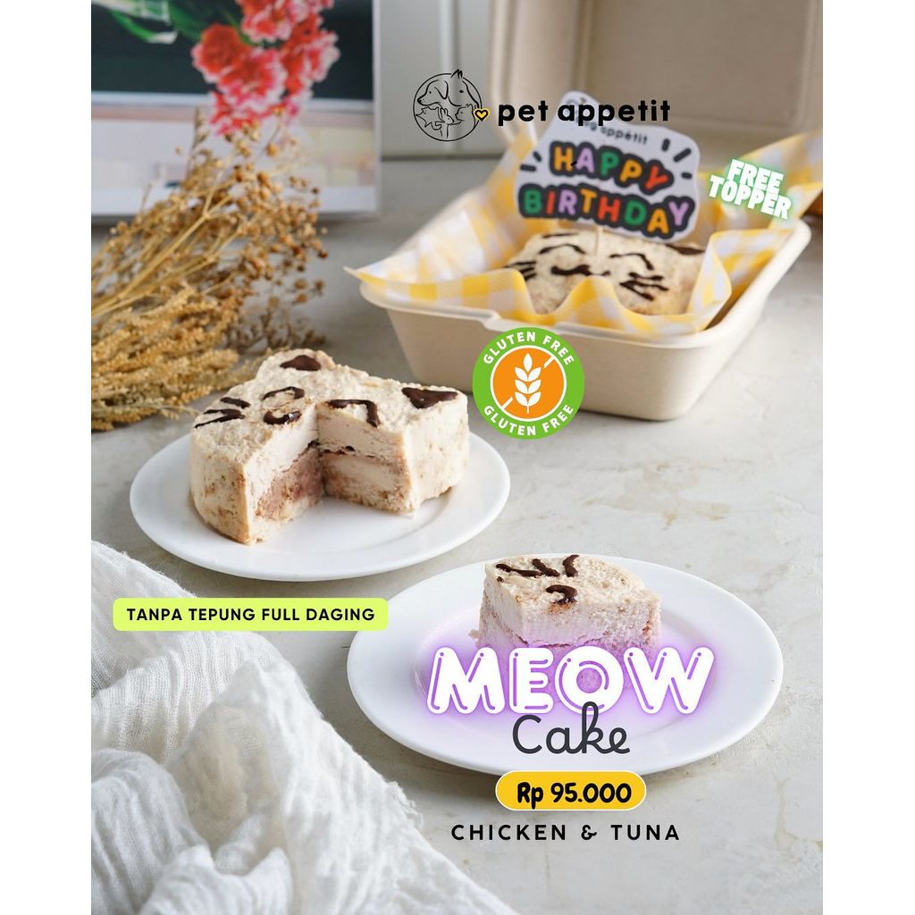 Dog Appetit Birthday Cake Anabul Chicken Tuna/ Cake Ulang Tahun Sehat Kucing Anjing