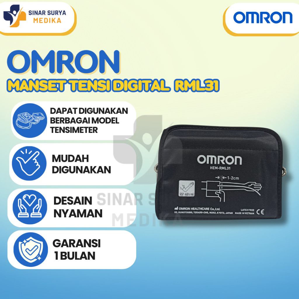 Manset Tensimeter Digital Omron HEM-RML31 Type B Manset Omron Ukuran L