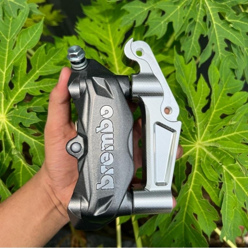 Terlaris kaliper caliper pala babi brembo m432 BIG 4piston kaliper pit100 m3 m432 set breket kaliper
