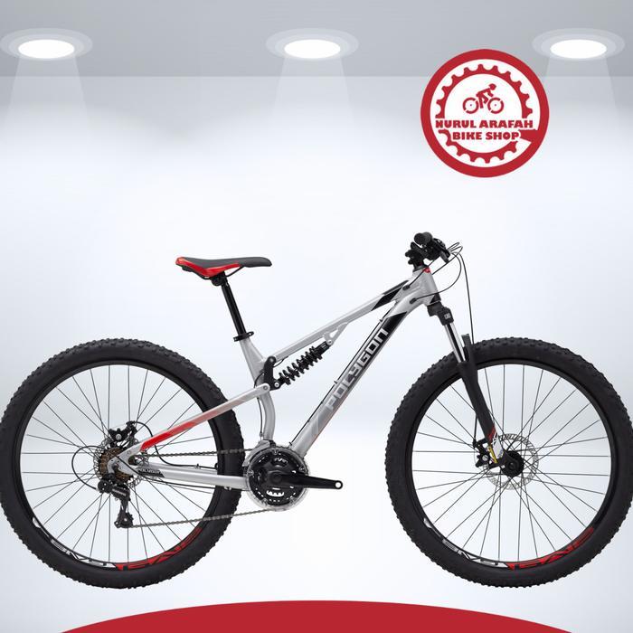 Sepeda MTB polygon Rayz 1 fullsus 27.5 grey ready stock