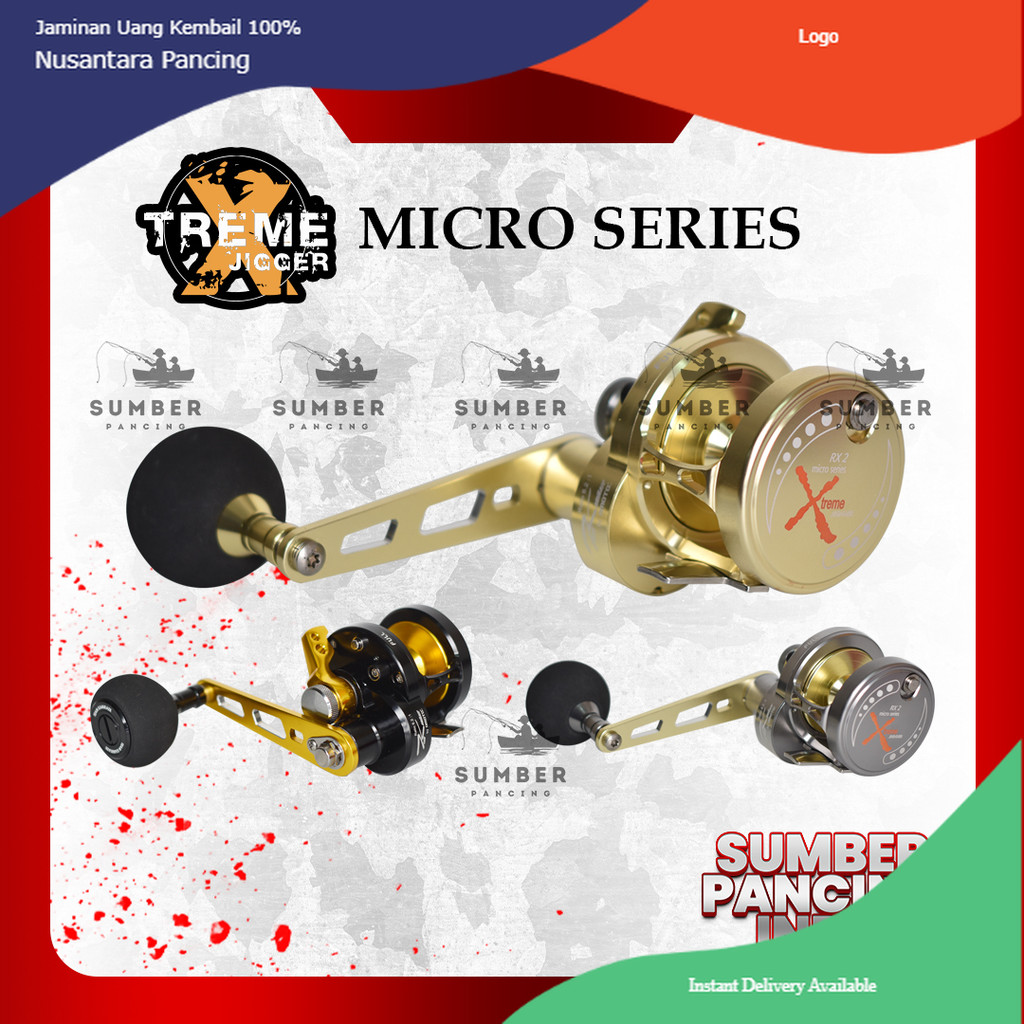 TEAM KAMIKAZE Reel Overhead XTREME JIGGER RX/LX2 Micro Series Machine 6061-T6 Aluminium Frame Handle