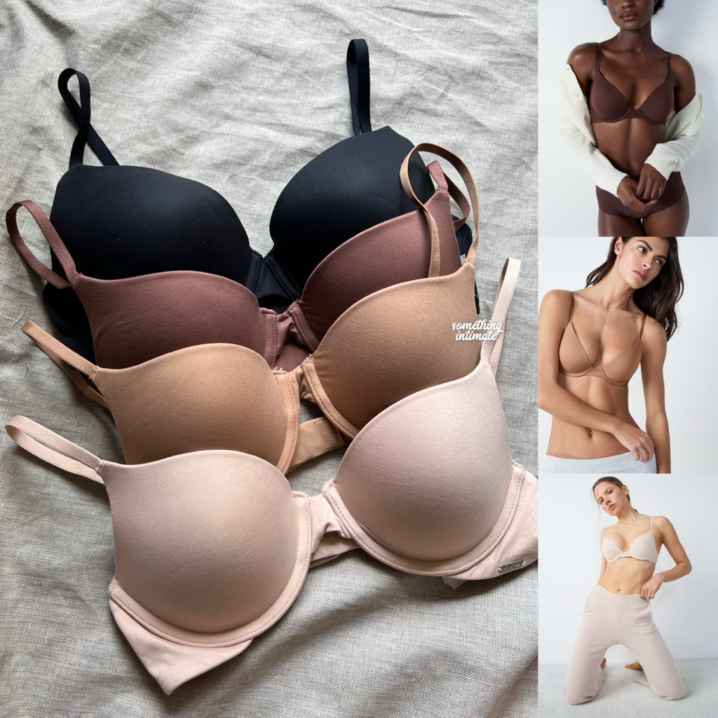 Gilly Hicks by Hollister Bare Comfort Organic Cotton Pushup Bombshell Plunge Bra / BH Busa Tebal Pus