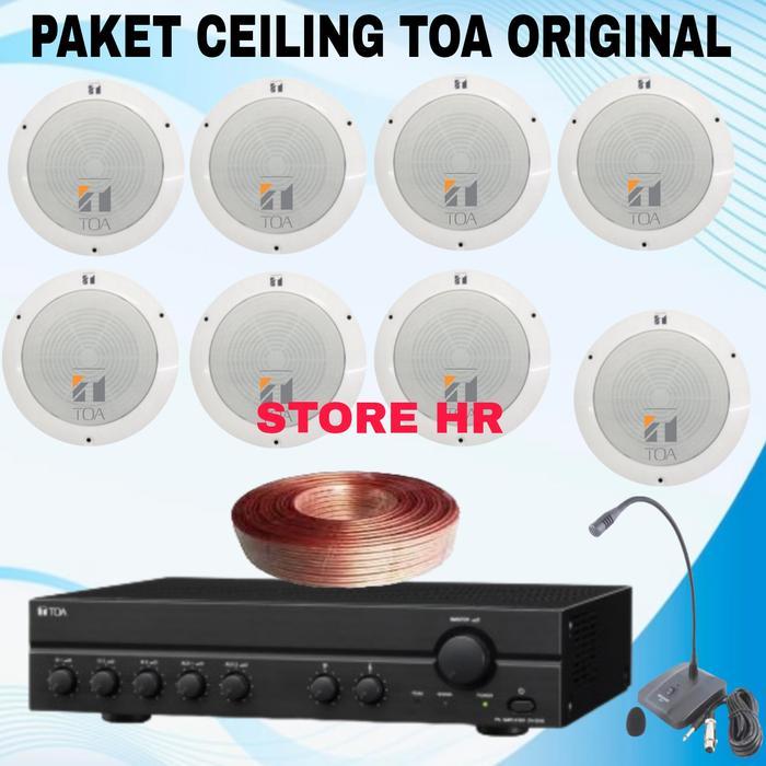 paket toa ceiling 8 speaker power ampli toa original bergaransi