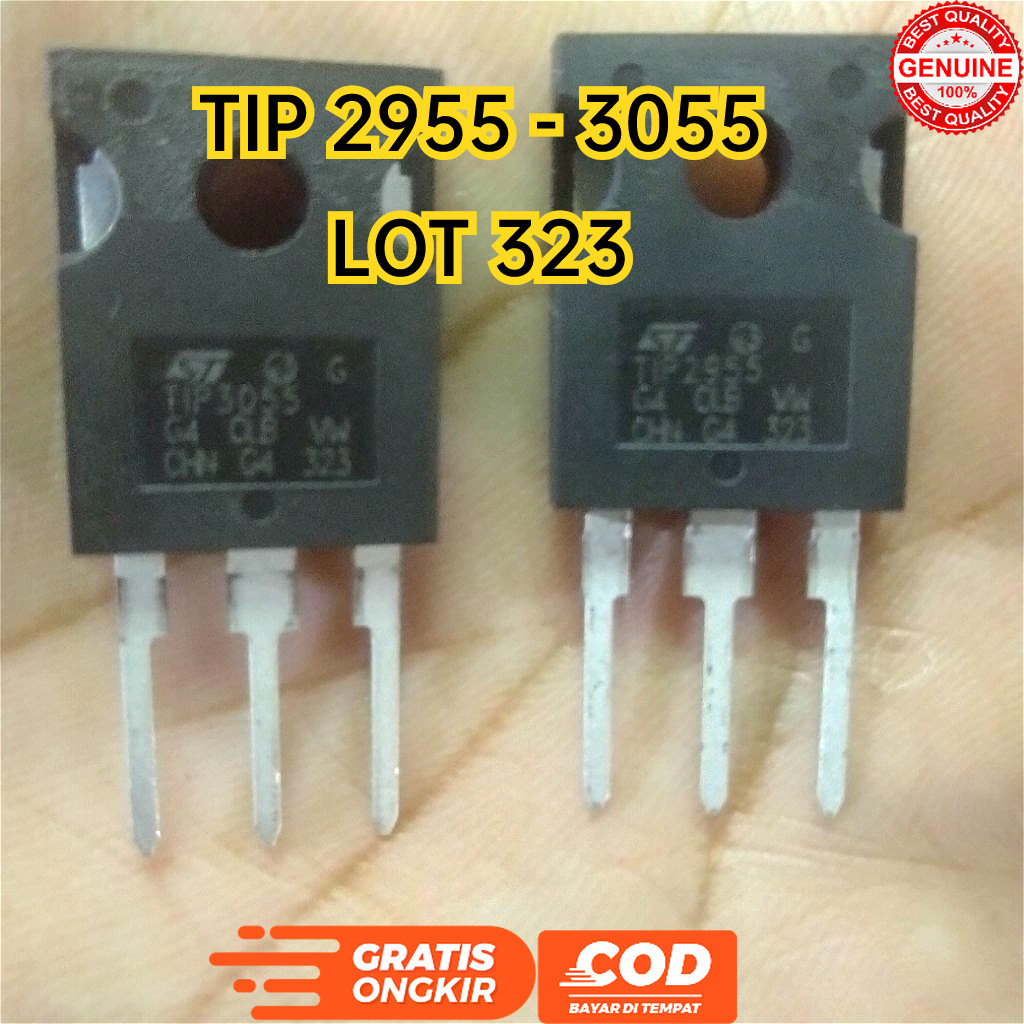 TR TRANSISTOR TIP 2955 3055 TIP2955 TIP3055 LOT 323