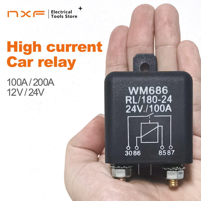 High Current Relay Starting Relay 200A 100A 12V 24V Power Automotive Heavy Current Start relay Car r