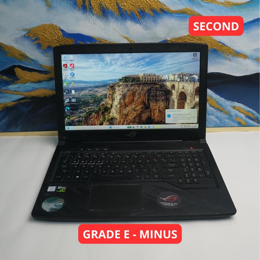 ASUS STRIX 15 GL503GE I7 8750H 8 GB (14") - MINUS LAPTOP SECOND ORIGINAL SINAR MUTIARA CELL