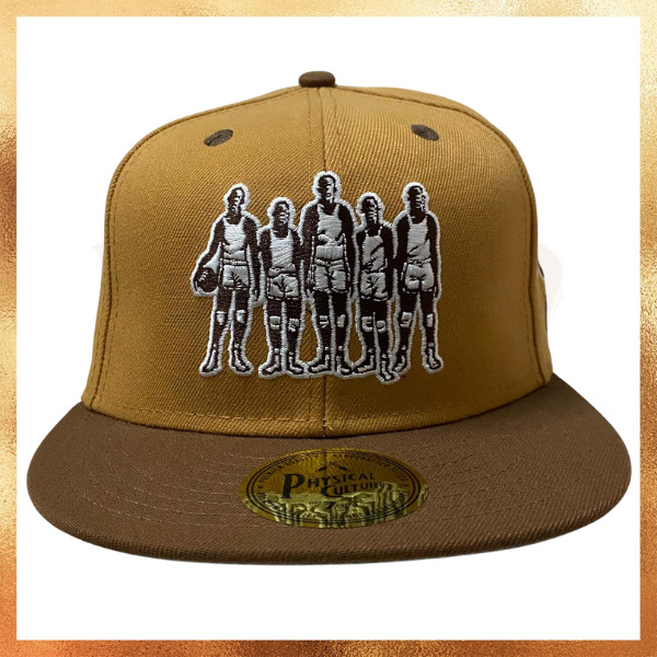 Topi Physical Culture USA NBA All Over Patch Logo  Make History Now Ivoire Fitted Hat Original