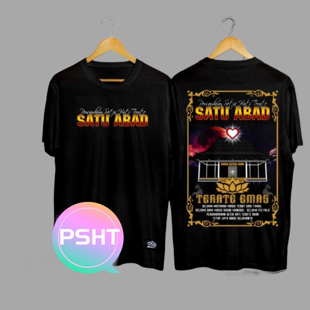 COD  PSHT KAOS PSHT TERATE EMAS NEW DISTRO VIRAL (KODE B1) nisex hitam dan putih lengan pendek untuk