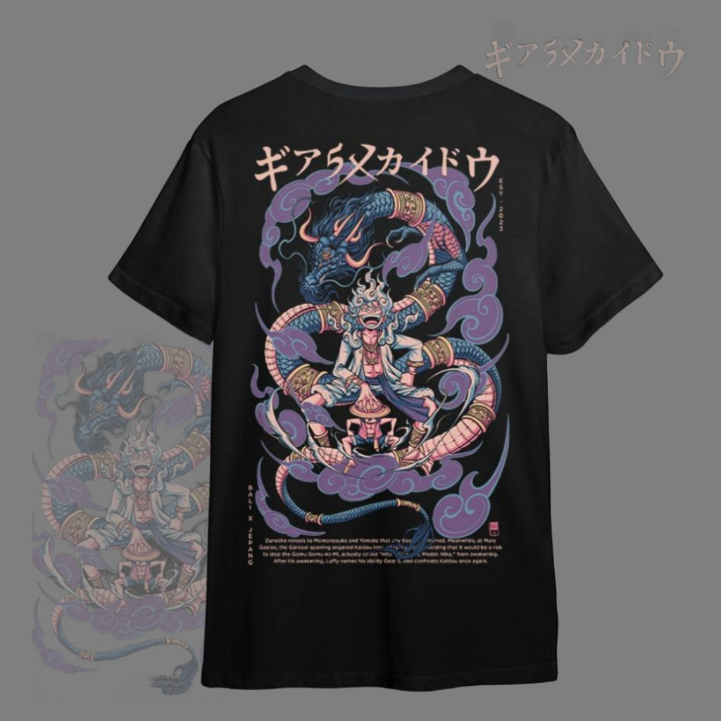 COD  LUFFY GEAR 5 X KAIDO (LIMITED TSHIRT SENIMAN BOCAH VERSHION) Trend baru