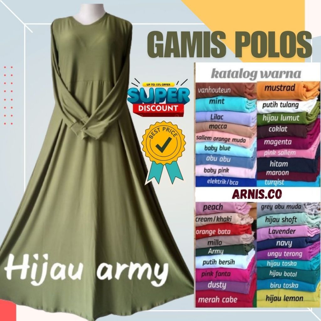 COMELLSHOP ARNIS STORE - GROSIR GAMIS POLOS INNER BAHAN JERSEY PREMIUM