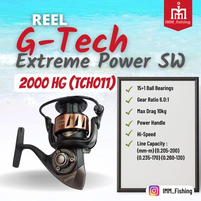 Reel G TECH EXTREME POWER SW 4000 HG - SW 2000 HG by Paulafishing