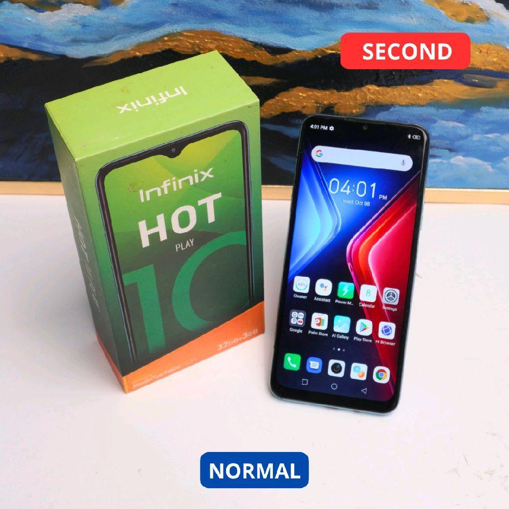 INFINIX HOT 10 PLAY 3/32 GB HP SECOND ORIGINAL SINAR MUTIARA CELL