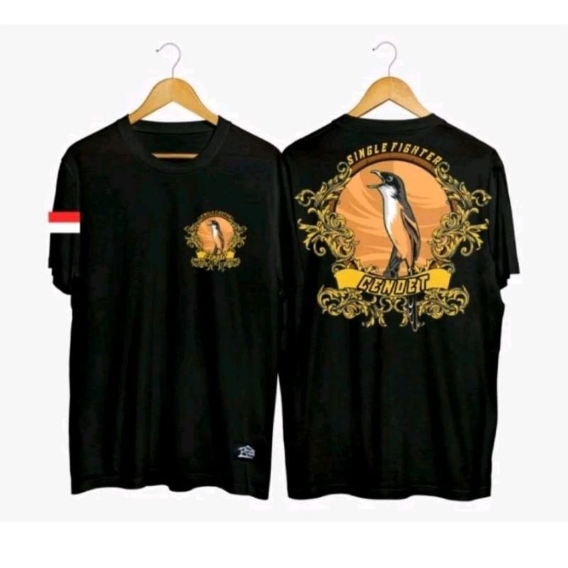 KAOS SINGLE FIGHTER CENDET SABLON DTF// KAOS BURUNG CENDET