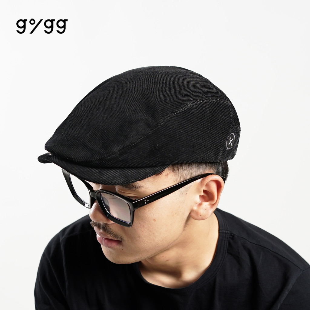 Gigg - Chabo - Topi Corduroi Hitam - Headwear Black - Hat Newsboy Corduroy