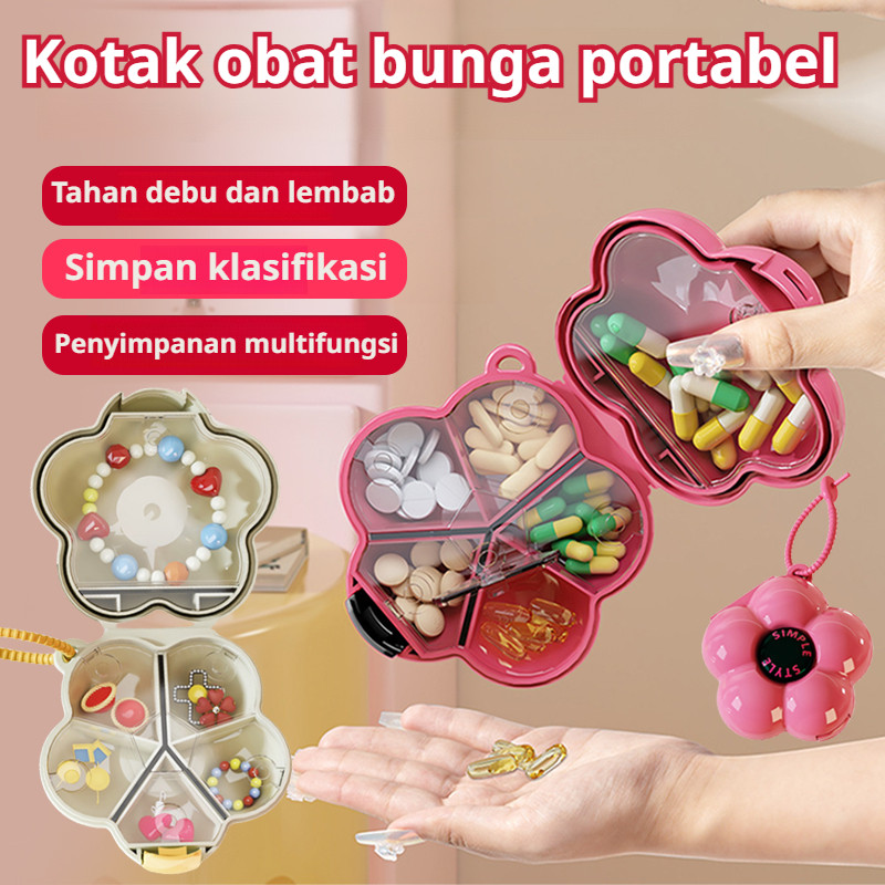 [Kotak Obat Portable Mini 7 Hari Berpemisah] Kotak Obat Portable/Kotak Penyimpanan Multifungsi/Tahan