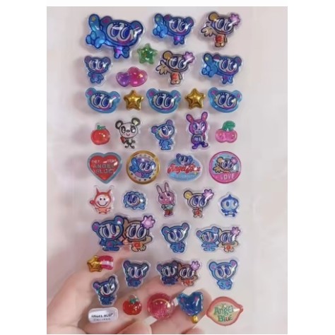 Kawaii Tamagotchi Stickers Cartoon Creative Peripheral Phone Case Transparent Sticker Hand Account M