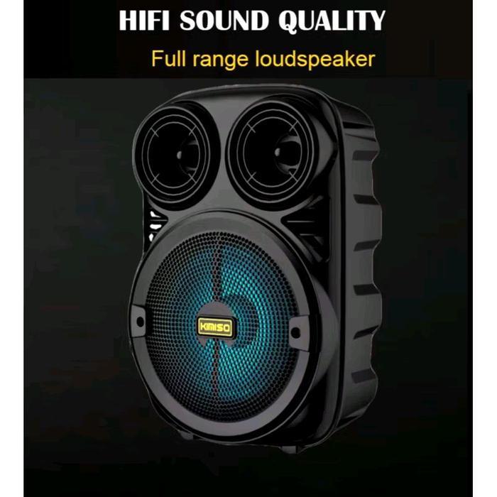 Speaker Bluetooth Portable 6.8inch Kimiso KMS 3381 plus mic - Speaker Karoke kimiso Wireless