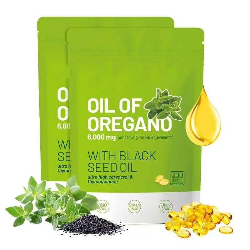 O EM300Oregano Oil Black Seed Oil Soft Capsules Oregano oil black seed oil softge