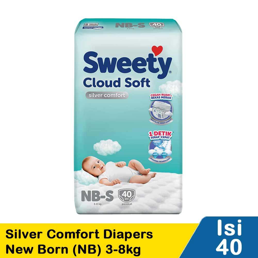 Sweety Diaper Silver Comfort 40'S  Nb