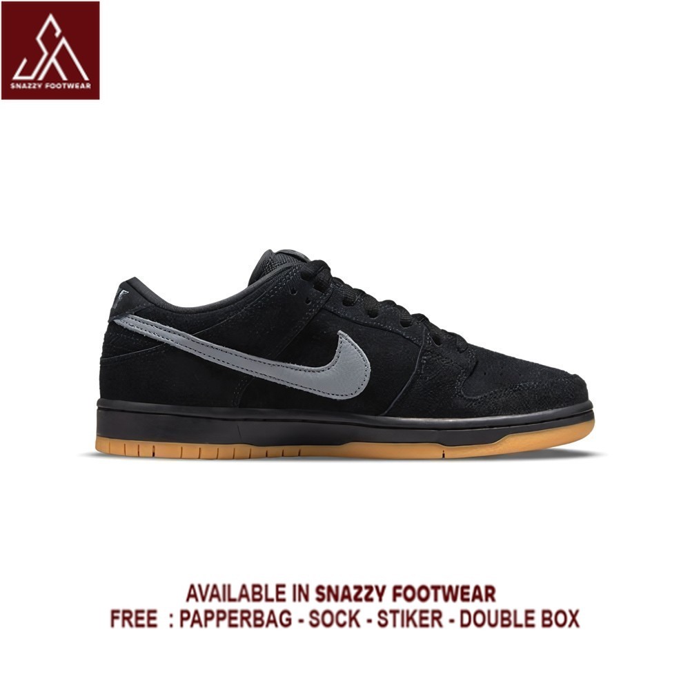 Sepatu Sneakers Nike SB Dunk Low Pro Fog Black Grey Gum 100% Original Unisex