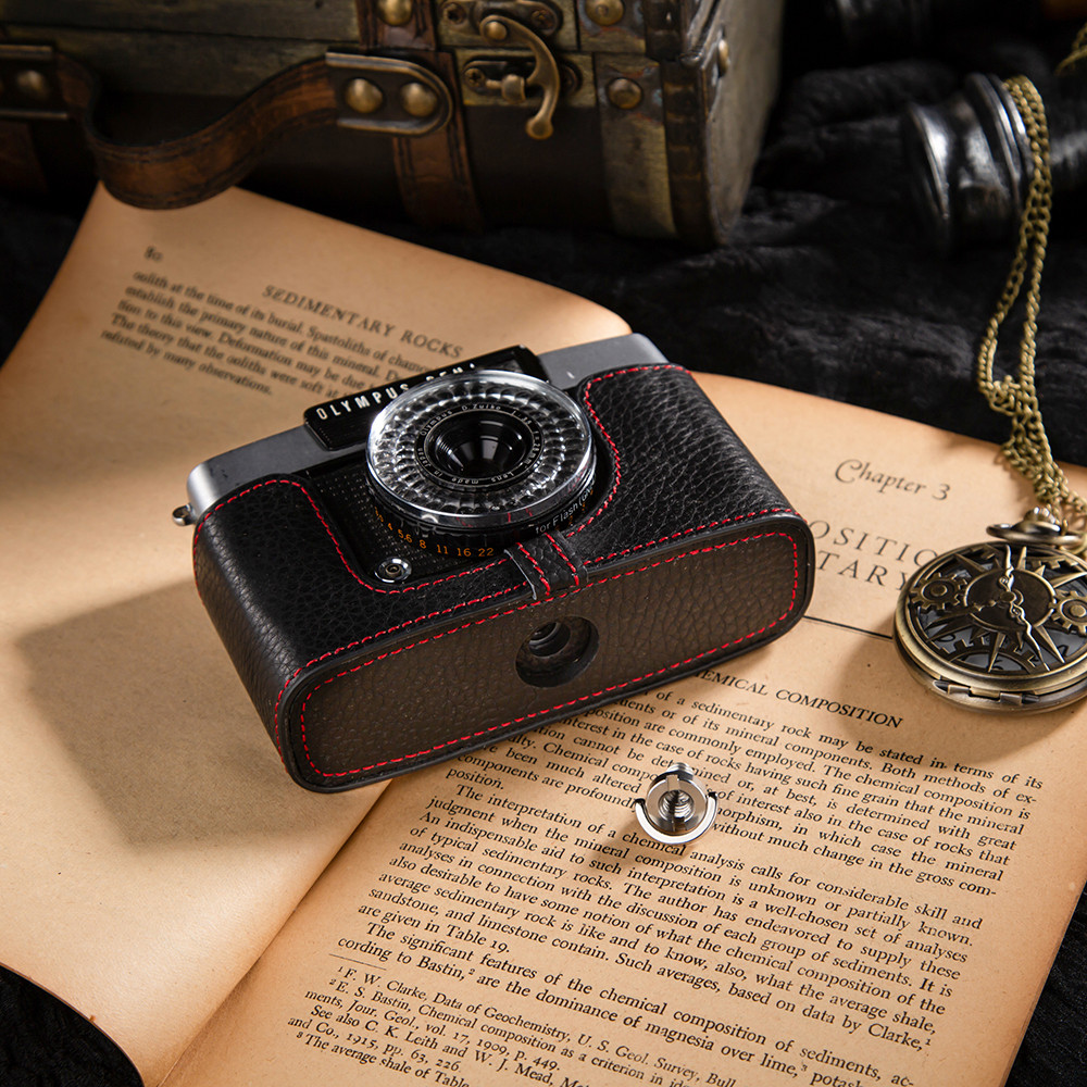 For OLYMPUS PEN-EE3/EE2/EE OM-1/1N OM-2/2N OM-4/4TI OM-3 Case OM1 OM 1 Genuine Leather Half Case EE3