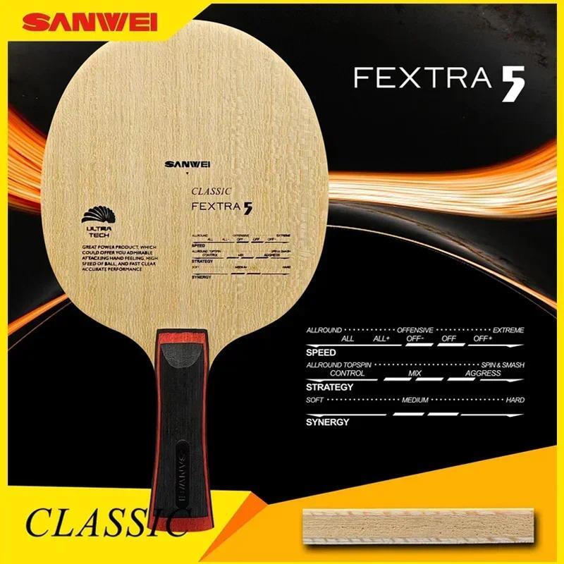 Original SANWEI FEXTRA 5 Table Tennis Blade 5 Ply Wood All-around Ultra Te SANWEI Ping Pong Racket B