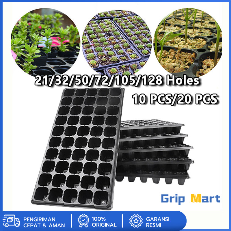 Tray Semai 50 105 128 Lubang 10-40pcs Potray 0.8mm Seedling Tray Dulang Benih Berkualitas Tinggi