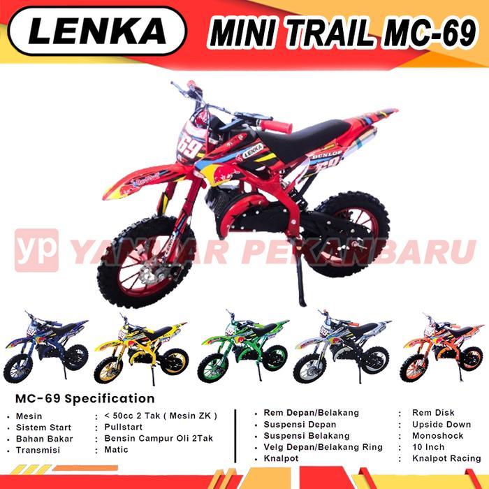 Motor Mini Trail 50cc 2 Tak LENKA MC 69 - Biru