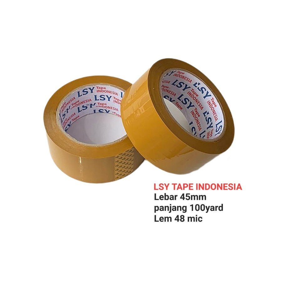 LSY Lakban Coklat 45mm x 100yard Full | Lakban 45mm x 100yard x 48mic