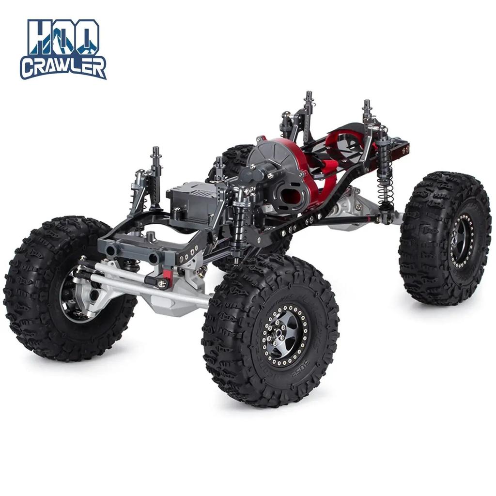 1:10 RC Crawler Frame All Metal Chassis Kit with Portal Axle Carbon Rail 1.9 Wheels for 1/10 RC Craw