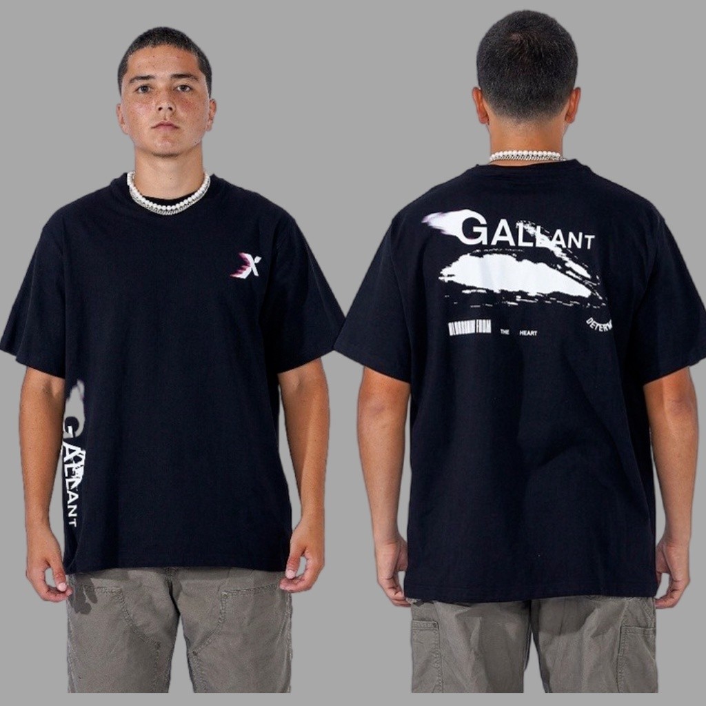 COD  Erigo X T-Shirt Delphia Black Unisex /Kaos Unisex dengan lengan pendek kulit hitam dan putih