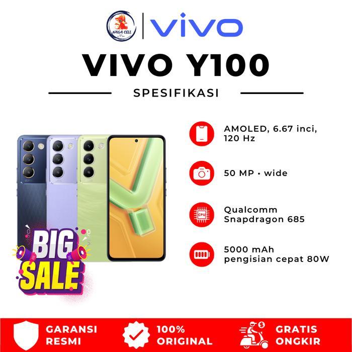 [ CLEARN SALE ] Vivo Y100 4G 8/128GB  – AMOLED 120Hz – 80W FlashCharge – Kamera 50MP – Garansi Resmi