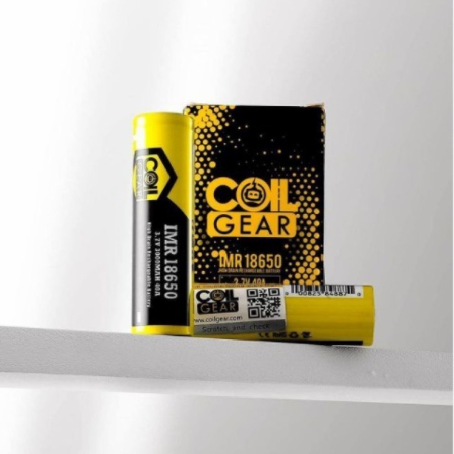 Ready BATERAI 18650 ORIGINAL COIL GEAR KUNING 3000mAh