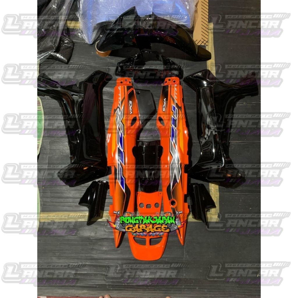 Full Set Bodi Halus Fiz r Oren Hitam 2003 Model Terbaru Cover Body Fizr F1zr Fiz r Oren Hitam 2003