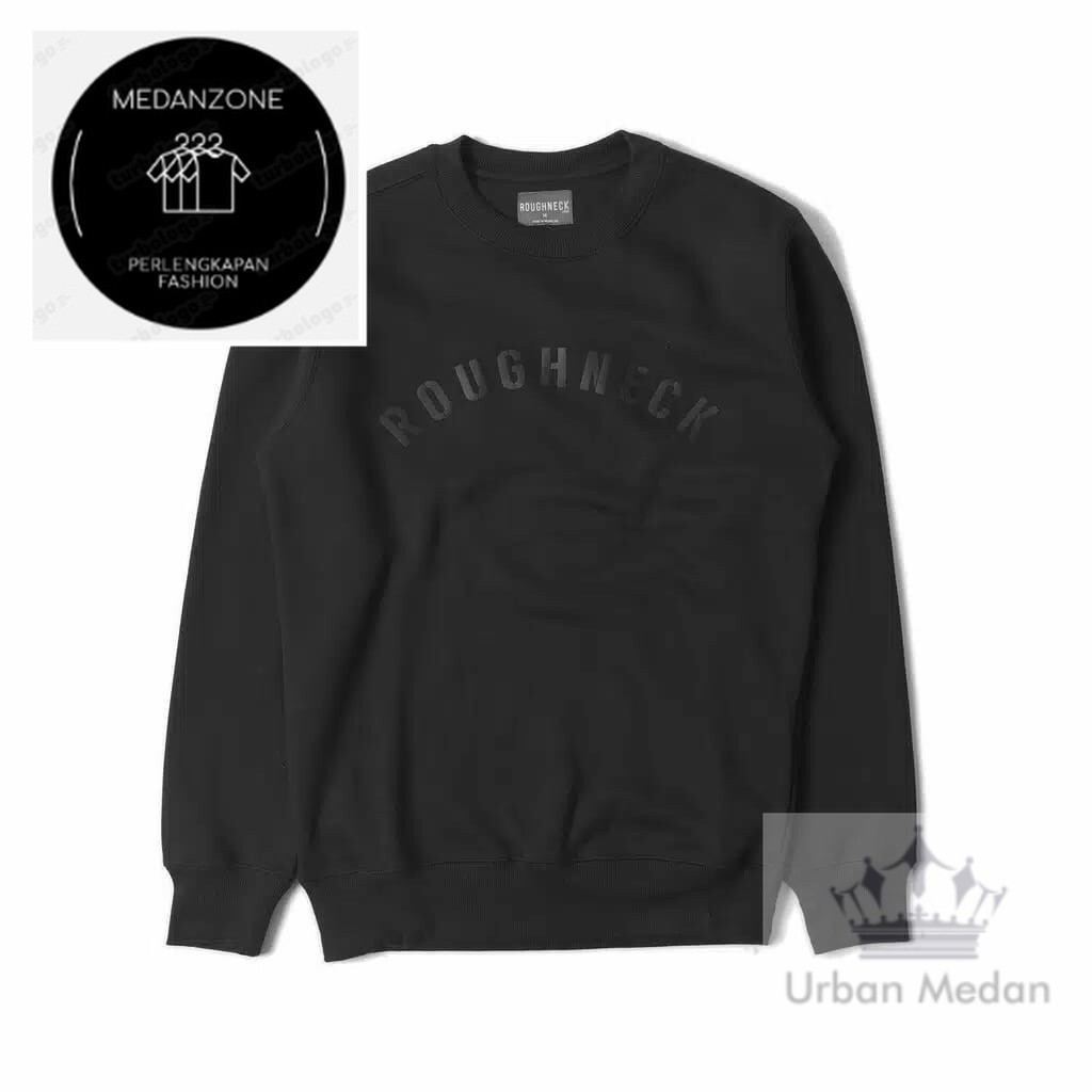 ROUGHNECK SWEATER CREWNECK PRIA BLACK | SWEATER ROUGHNECK | CN ROUGHNECK | JAKET ROUGHNECK