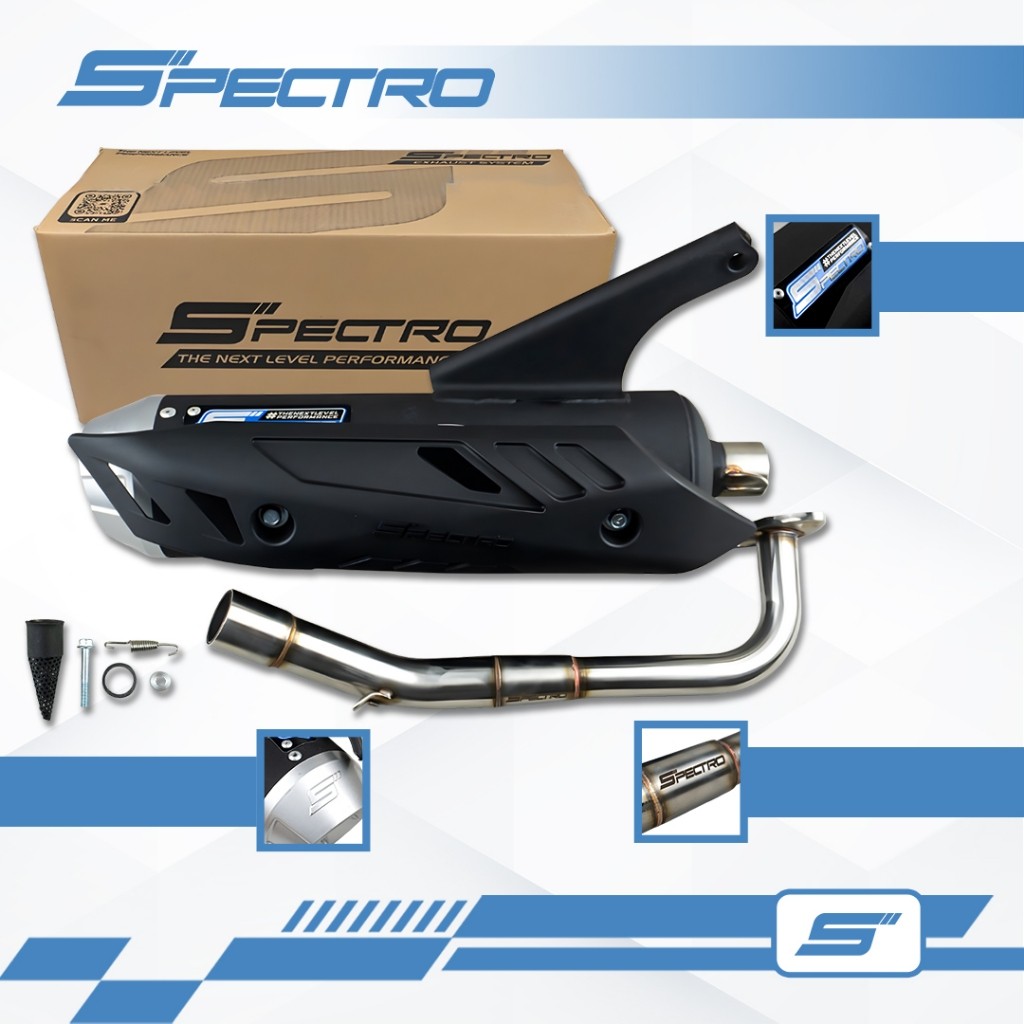 Spectro Knalpot Torko Yamaha  Aerox Nmax Old  New Mio M3 S Z J Fino Gear Soul GT Xride  115 125 Kena