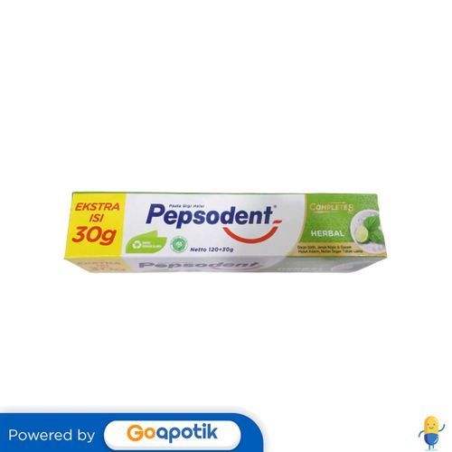Pepsodent Pasta Gigi Complete 8 Herbal 120 Gram + 30 Gram Tube