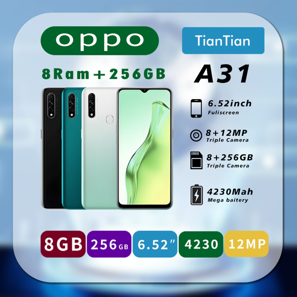 Hp OPPO A31 RAM 8+256GB 4G LTE Garansi 1 Tahun Grosir